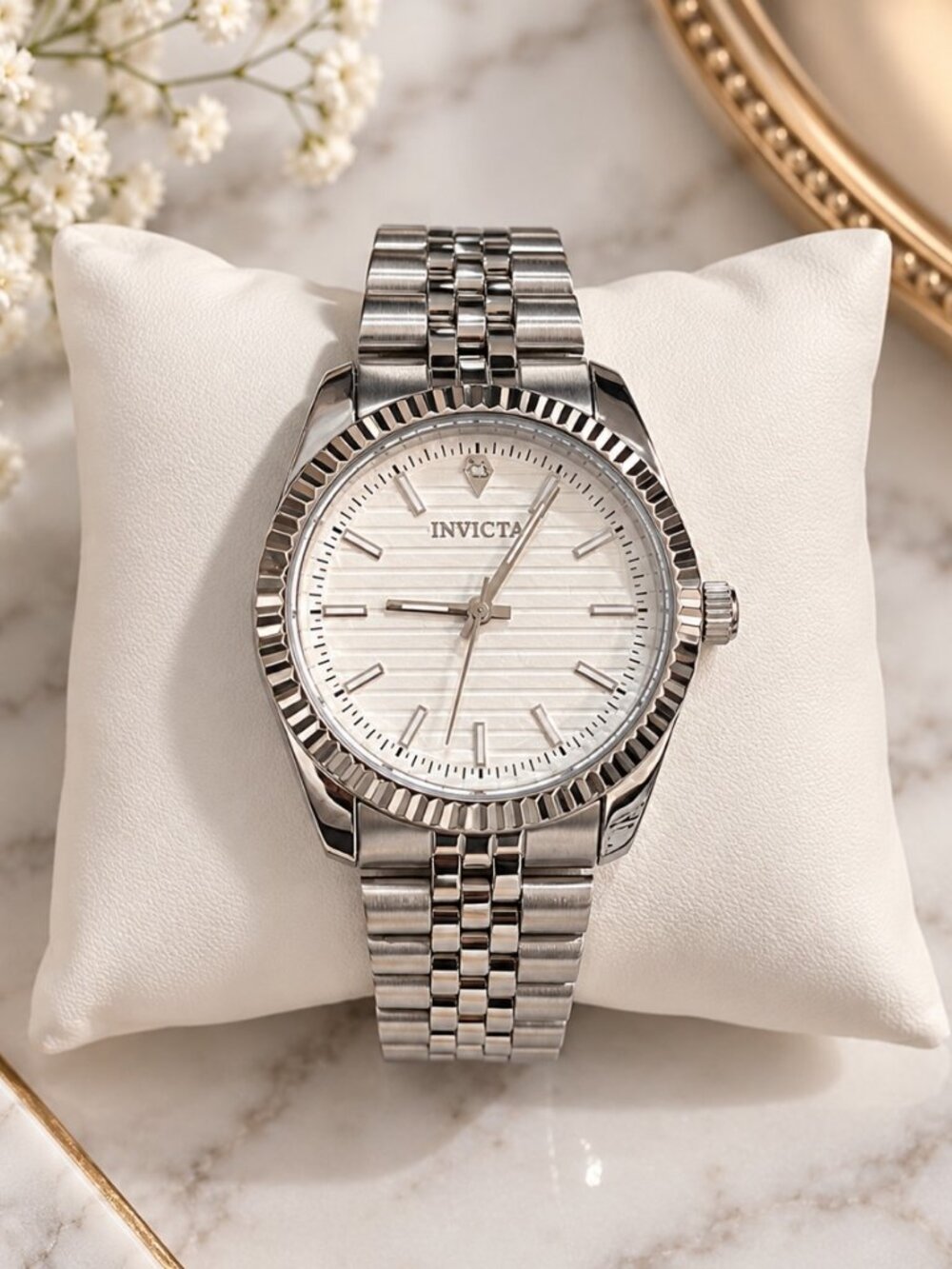 Invicta Celestial Somerset Men's 36mm Stainless Steel White Dial Watch 69165
